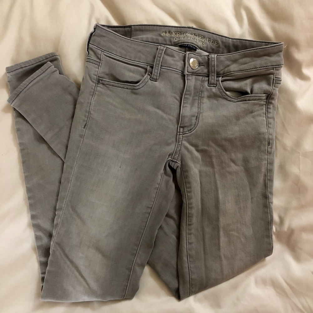 Gray American Eagle Jeans Skinny Jegging Stretch
